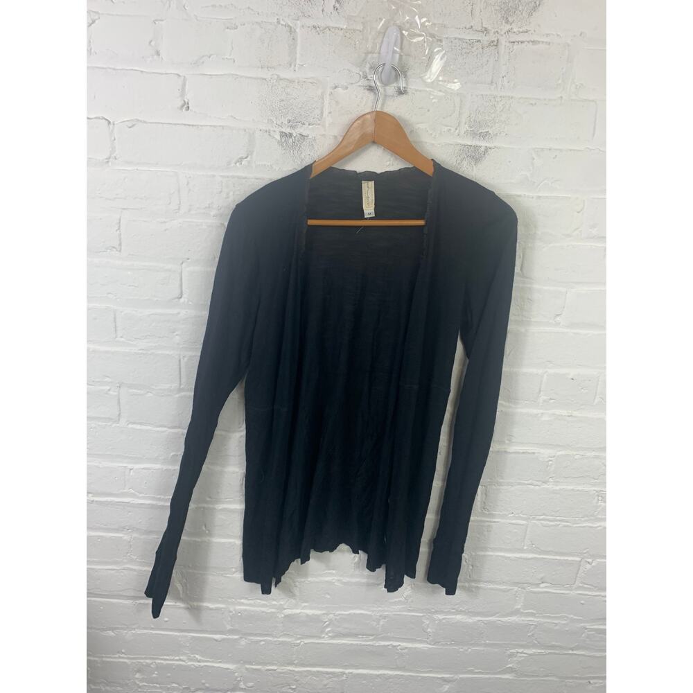 Neesh by D.A.R. Women's Open Front Long Sleeve Cardigan Sweater Black Size M